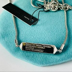 Marc by Marc Jacobs silver tone bar Necklace 18”